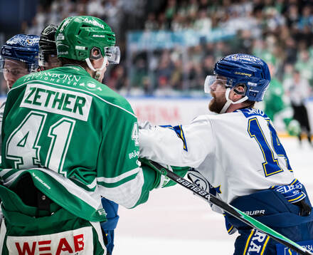 Rögles Simon Zether och Leksands Oskar Lang