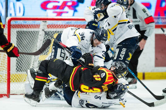 HV71s Olle Alsing, Brynäs Jakob Silfverberg och HV71s