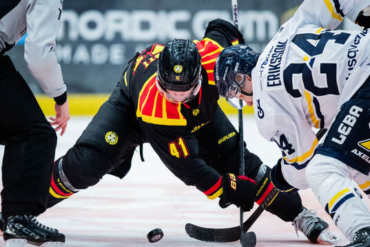 Brynäs Greg Scott och HV71s Hampus Eriksson