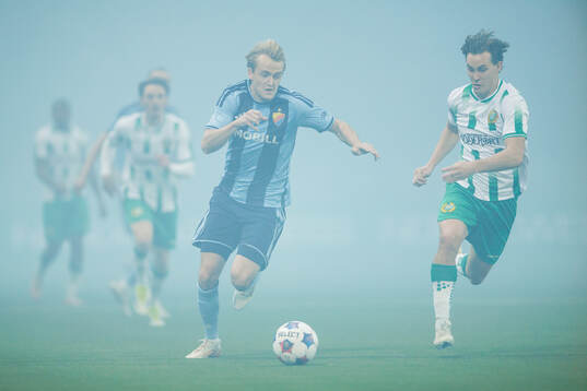 Djurgårdens Oskar Fallenius och Hammarbys Hampus Skoglund