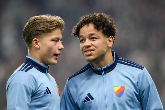 Djurgårdens Matias Siltanen och Mikael Anderson