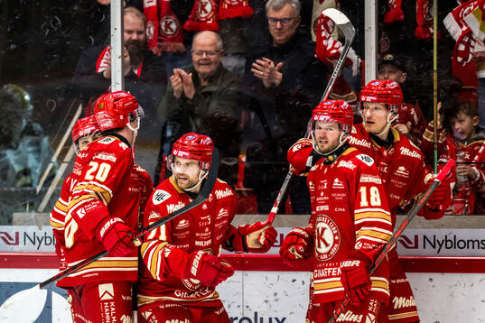 Kalmars Gabriel Olsson jublar