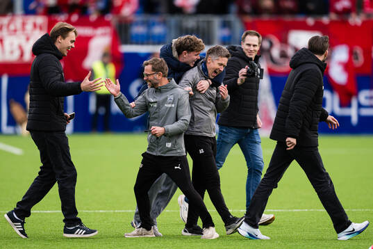 Head coach Amund Skiri of Kristiansund celebrates