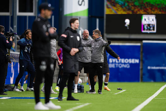 Head coach Amund Skiri of Kristiansund celebrates