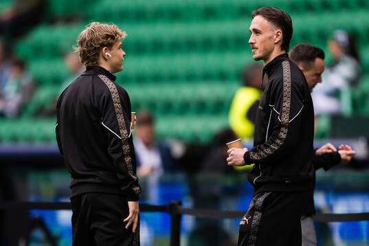 Sondre Auklend and Andreas Helmersen of Bodø/Glimt arrives