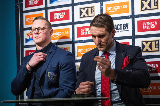 Djurgårdens tränare Robert Kimby och Malmö Redhawks