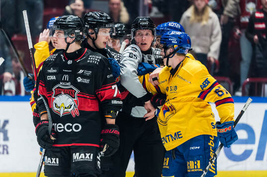 Malmö Redhawks William Von Barnekow, linjedomare Rasmus