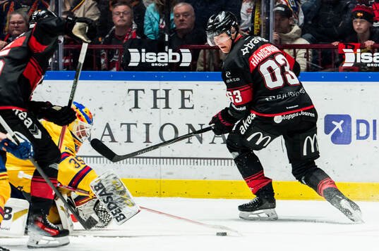 Djurgårdens målvakt Magnus Hellberg och Malmö Redhawks