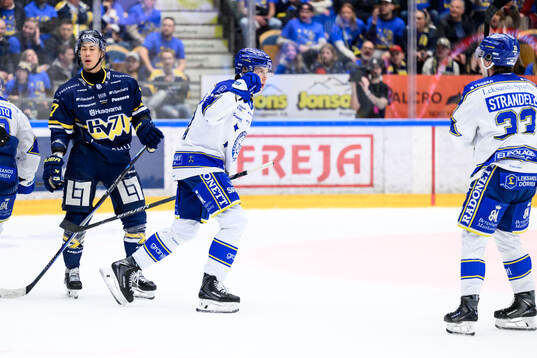 Leksands Lukas Vejdemo jublar