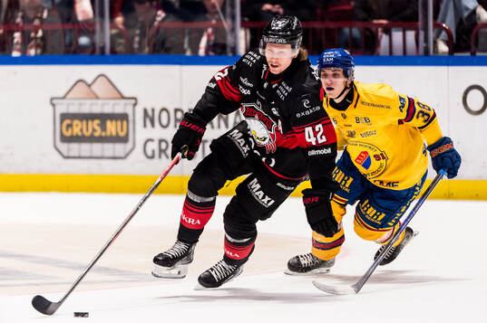 Malmö Redhawks Robin Salo och Djurgårdens Victor Eklund