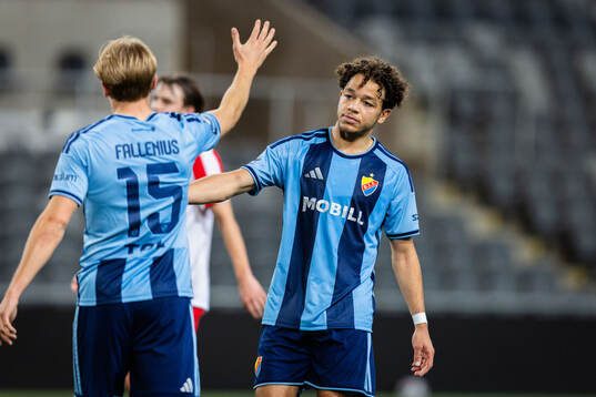 Djurgårdens Oskar Fallenius och Mikael Anderson