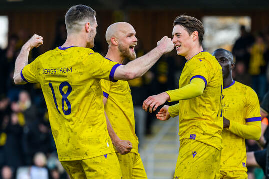 Mjällbys Jacob Bergström, Viktor Gustafson och Elliot