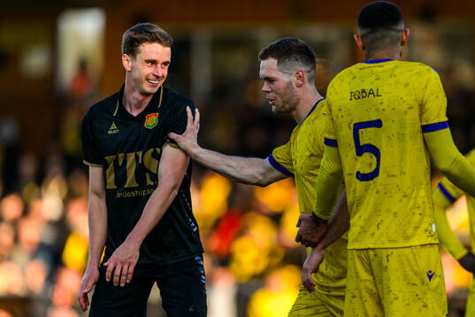 GAISs Oskar Ågren och Mjällbys Jacob Bergström