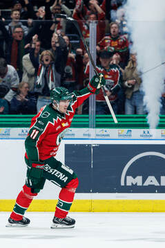 Frölundas Max Lindholm jublar