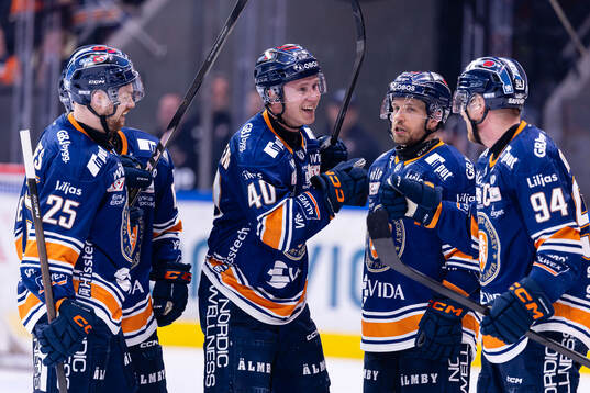 Växjös Lucas Elvenes, Dennis Rasmussen, Brian Cooper och