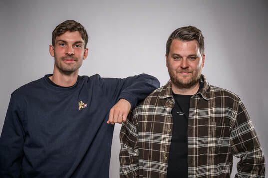 Daniel Paulson, och tränare Andreas Holmberg, Örgryte