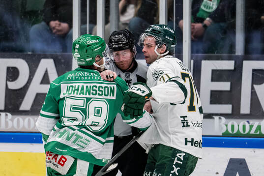 Rögles Filip Johansson och Färjestads Viktor Lodin