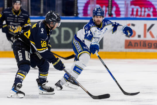 HV71s Justin Glenn Kloos och Leksands Oskar Lang