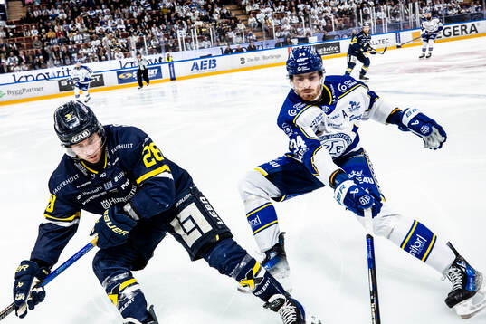 HV71s Justin Glenn Kloos och Leksands Peter Cehlarik