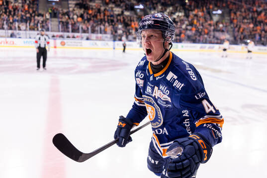 Växjös Dennis Rasmussen jublar