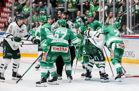 Rögles Gregor Biber och Färjestads Joakim Nygård
