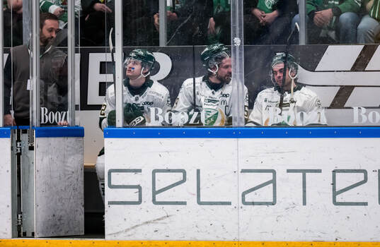 Färjestads Lucas Forsell, Linus Johansson och Viktor Lodin