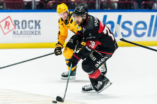 Malmö Redhawks Robin Hanzl och Skellefteås Martin Lundberg