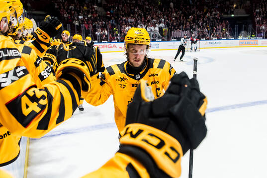 Skellefteås Jonathan Pudas jublar