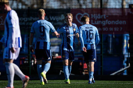 Djurgårdens Jeppe Okkels jublar