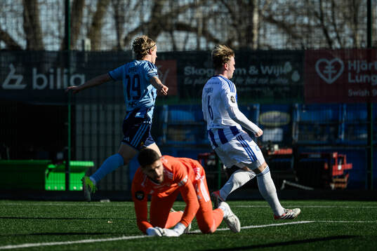 Djurgårdens Jeppe Okkels jublar