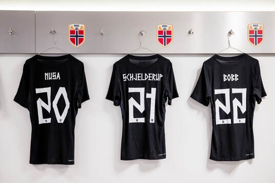 The kits of Antonio Nusa, Andreas Schjelderup and Oscar