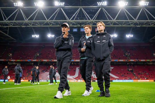 Oscar Bobb, David Møller Wolfe and Andreas Schjelderup of