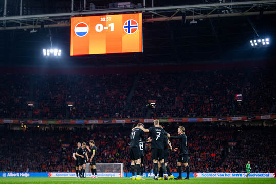 Jørgen Strand Larsen, Alexander Sørloth and Patrick Berg