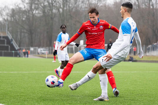 Helsingborgs Lukas Kjellnäs och IK Oddevolds  Jimi dos