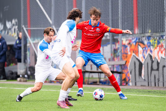 Helsingborgs Lukas Kjellnäs och IK Oddevolds Vincent