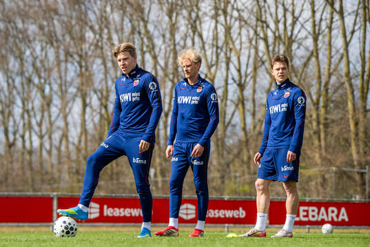 Jens Petter Hauge, Morten Thorsby and Felix Horn Myhre of