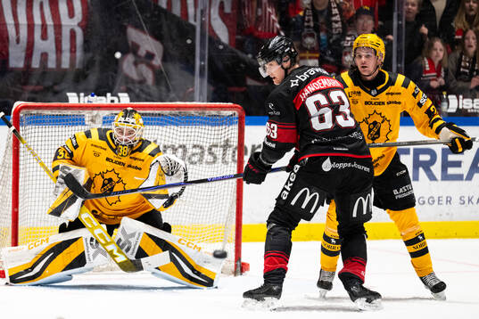 Skellefteås målvakt Strauss Mann och Malmö Redhawks