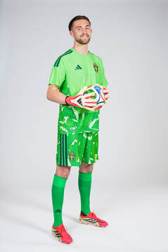 Goalkeeper Noel Törnqvist of the Swedish national football