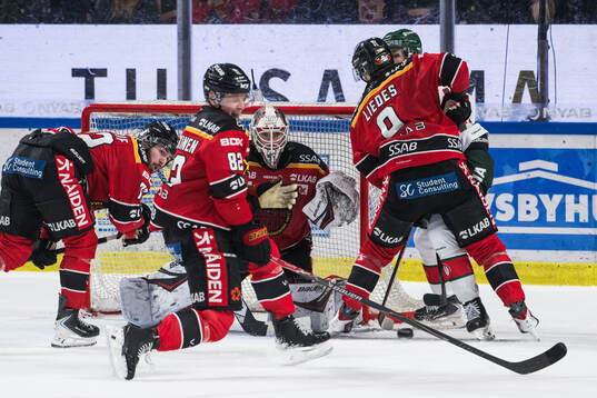 Luleås Otto Leskinen och målvakt Matteus Ward