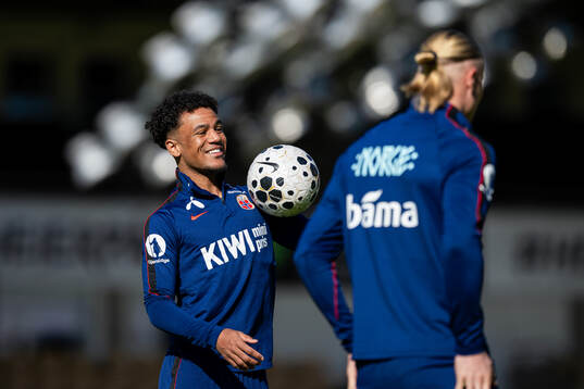 Oscar Bobb of the Norwegian national football team