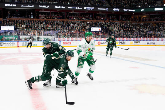 Färjestads Linus Johansson, Magnus Nygren och Rögles