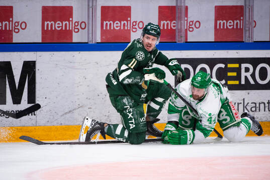 Färjestads Joakim Nygård och Rögles Calvin De Haan