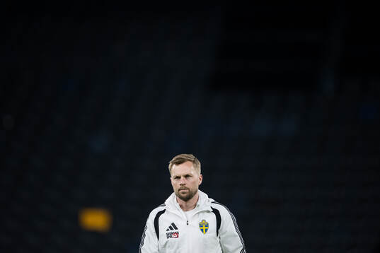 Assistant coach Sebastian Larsson of the Swedish national