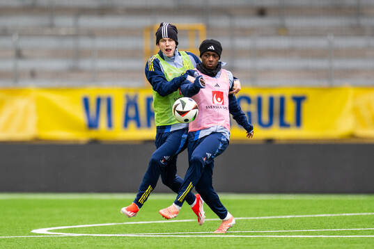 Kazper Karlsson and Richie Omorowa of the Swedish under-21