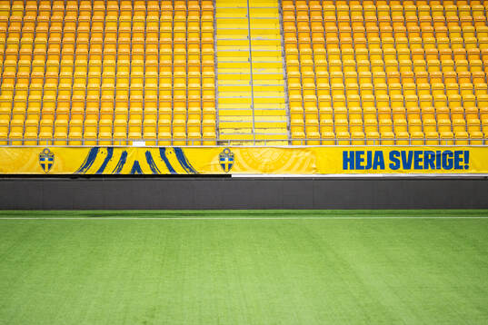 Seats in the stands at Borås Arena