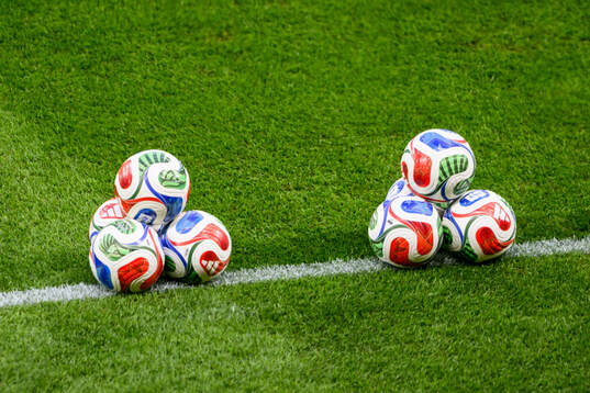 General view of official match balls