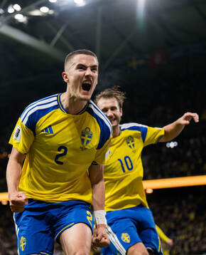 Gustaf Lagerbielke of Sweden celebrates