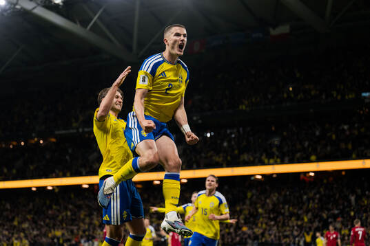 Gustaf Lagerbielke of Sweden celebrates