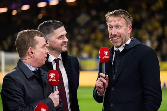 Erik Niva and Bojan Djordjic of Swedish broadcaster Viaplay