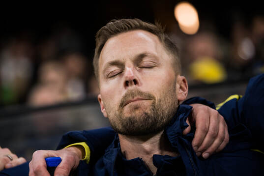 Assistant coach Sebastian Larsson of Sweden